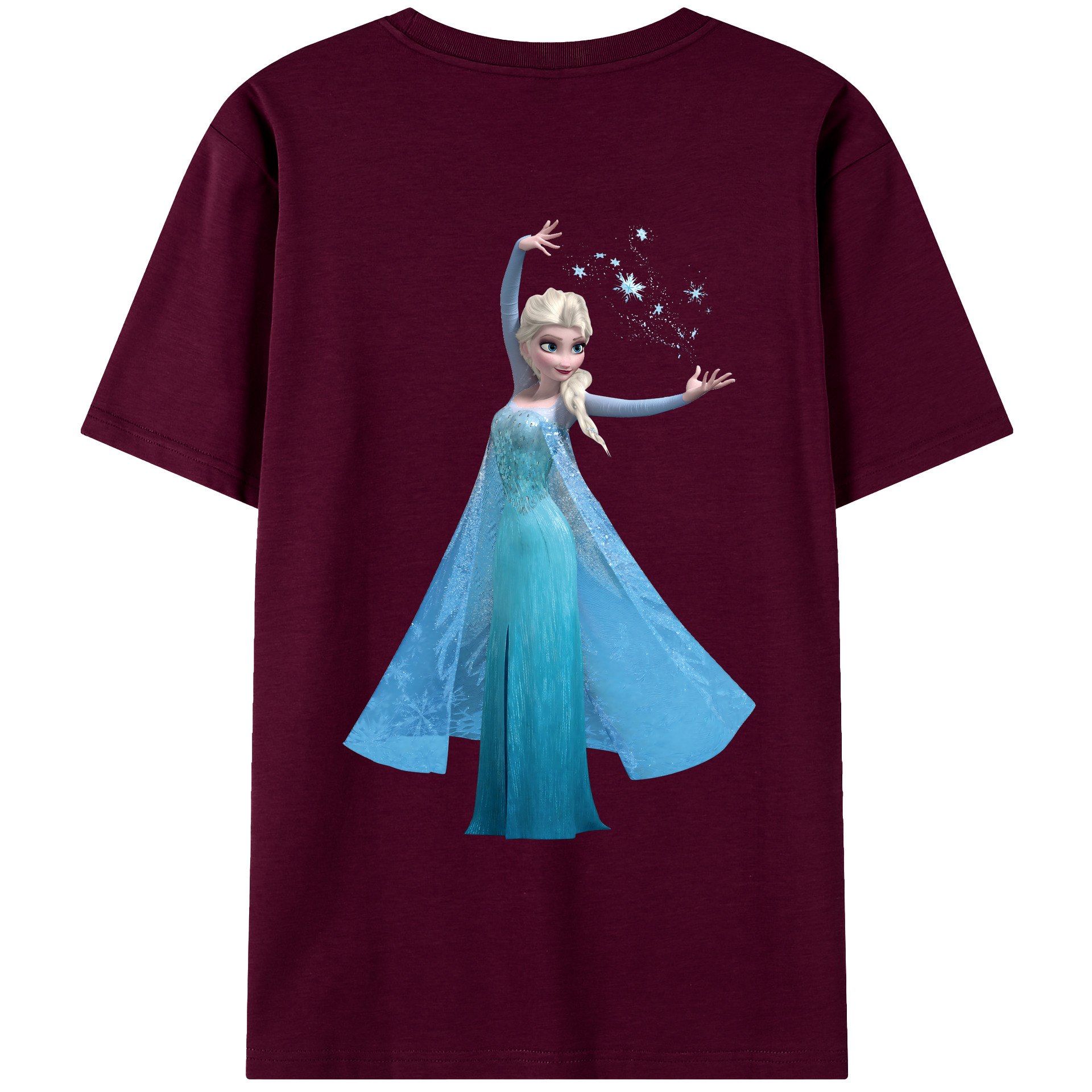 （画像用） アナと雪の女王 アンナ エルサ Frozen Anna Elsa レディース半袖Tシャツ(バックプリント)